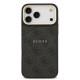 Juodas dėklas Apple iPhone 17 Pro Max telefonui "Guess PU Leather 4G Gold Frame MagSafe Case"