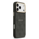 Juodas dėklas Apple iPhone 17 Pro Max telefonui "Guess PU Leather 4G Gold Frame MagSafe Case"