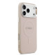 Rožinis dėklas Apple iPhone 17 Pro Max telefonui "Guess PU Saffiano MagSafe Case"