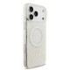 Baltas dėklas Apple iPhone 17 Pro Max telefonui "Guess IML Flowers Allover Strap MagSafe Case"