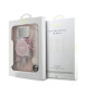 Rožinis dėklas Apple iPhone 17 Pro Max telefonui "Guess IML Flowers Strap MagSafe Case"