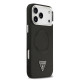 Juodas dėklas Apple iPhone 17 Pro Max telefonui "Guess PU Leather Triangle Logo MagSafe Case"