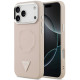 Rožinis dėklas Apple iPhone 17 Pro Max telefonui "Guess PU Leather Triangle Logo MagSafe Case"