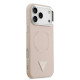 Rožinis dėklas Apple iPhone 17 Pro Max telefonui "Guess PU Leather Triangle Logo MagSafe Case"
