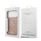 Rožinis dėklas Apple iPhone 17 Pro Max telefonui "Guess PU Fixed Glitter 4G Metal Logo Case"