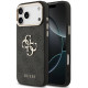Juodas dėklas Apple iPhone 17 Pro Max telefonui "Guess PU Leather 4G Metal Logo Gold Frame Case"