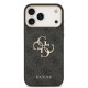 Juodas dėklas Apple iPhone 17 Pro Max telefonui "Guess PU Leather 4G Metal Logo Gold Frame Case"