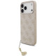Rožinis dėklas Apple iPhone 17 Pro Max telefonui "Guess 4G Charm Case Tone on Tone"