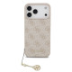 Rožinis dėklas Apple iPhone 17 Pro Max telefonui "Guess 4G Charm Case Tone on Tone"