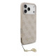 Rožinis dėklas Apple iPhone 17 Pro Max telefonui "Guess 4G Charm Case Tone on Tone"