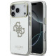 Auksinės spalvos dėklas Apple iPhone 17 Pro telefonui "Guess PC/TPU Mirror 4G Glitter Logo MagSafe Case"