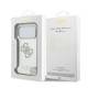 Auksinės spalvos dėklas Apple iPhone 17 Pro telefonui "Guess PC/TPU Mirror 4G Glitter Logo MagSafe Case"