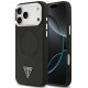 Juodas dėklas Apple iPhone 17 Pro telefonui "Guess PU Leather Triangle Logo MagSafe Case"