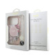 Rožinis dėklas Apple iPhone 17 Pro telefonui "Guess IML Flowers Strap MagSafe Case"