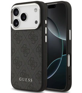Juodas dėklas Apple iPhone 17 Pro telefonui "Guess 4G MagSafe Case"