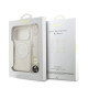 Baltas dėklas Apple iPhone 17 Pro telefonui "Guess IML Flowers Allover Strap MagSafe Case"