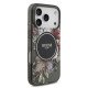 Juodas dėklas Apple iPhone 17 Pro telefonui "Guess IML Flowers Strap MagSafe Case"