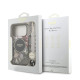 Juodas dėklas Apple iPhone 17 Pro telefonui "Guess IML Flowers Strap MagSafe Case"