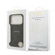 Juodas dėklas Apple iPhone 17 Pro telefonui "Guess PU Leather 4G Gold Frame MagSafe Case"
