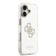 Auksinės spalvos dėklas Apple iPhone 17 telefonui "Guess PC/TPU Mirror 4G Glitter Logo MagSafe Case"