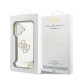 Auksinės spalvos dėklas Apple iPhone 17 telefonui "Guess PC/TPU Mirror 4G Glitter Logo MagSafe Case"