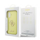 Geltonas dėklas Apple iPhone 17 telefonui "Guess PC/TPU Mirror 4G Glitter Logo MagSafe Case"