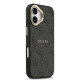 Juodas dėklas Apple iPhone 17 telefonui "Guess PU Leather 4G Gold Frame MagSafe Case"