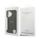 Juodas dėklas Apple iPhone 17 telefonui "Guess PU Leather 4G Gold Frame MagSafe Case"