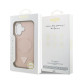 Rožinis dėklas Apple iPhone 17 telefonui "Guess PU Leather Triangle Logo MagSafe Case"