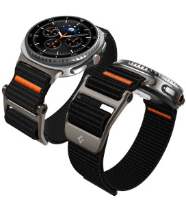 Juoda apyrankė Samsung Galaxy Watch 8 / 9 / Classic (40 / 44 / 46 mm) laikrodžiui "Spigen Durapro Flex"