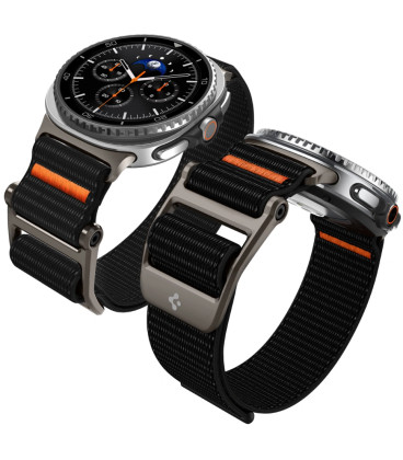Juoda apyrankė Samsung Galaxy Watch 8 / 9 / Classic (40 / 44 / 46 mm) laikrodžiui "Spigen Durapro Flex"