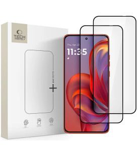 Apsauginis grūdintas stiklas Motorola Edge 50 Neo / 60 Neo telefonui "Tech-Protect Glass Fit+ 2-Pack"
