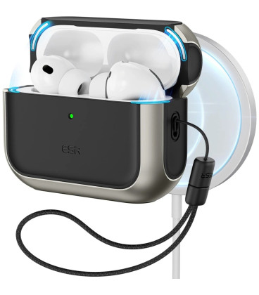 Juodas / pilkas dėklas Apple Airpods Pro 3 ausinėms "ESR Orbit Halolock Magsafe"