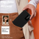 Matinis juodas atverčiamas dėklas Samsung Galaxy S25 FE telefonui "Tech-Protect Smart Wallet"