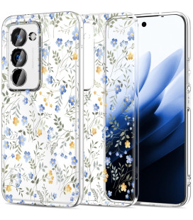 Skaidrus dėklas su gėlėmis Xiaomi Redmi 15 4G / 5G telefonui "Tech-Protect Flexair Spring Flowers"