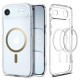 Skaidrus (Gold) dėklas Apple iPhone Air telefonui "Spigen Ultra Hybrid MAG Magsafe"
