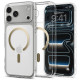 Skaidrus (Gold) dėklas Apple iPhone 17 Pro telefonui "Spigen Ultra Hybrid MAG Magsafe"