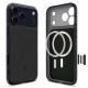 Matinis juodas dėklas Apple iPhone 17 Pro telefonui "Spigen Ultra Hybrid T MAG Magsafe"