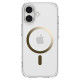 Skaidrus (Gold) dėklas Apple iPhone 17 telefonui "Spigen Ultra Hybrid MAG Magsafe"