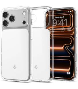 Skaidrus / baltas dėklas Apple iPhone 17 Pro telefonui "Spigen Ultra Hybrid T MAG Magsafe"
