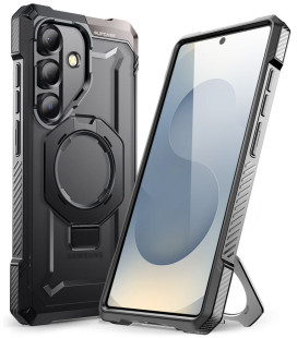 Juodas dėklas Samsung Galaxy S25 FE telefonui "Supcase UB Grip MAG Magsafe"