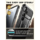 Juodas dėklas Samsung Galaxy S25 FE telefonui "Supcase Unicorn Beetle Pro"
