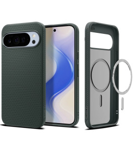 Žalias dėklas Google Pixel 10 Pro XL telefonui "Spigen Liquid Air MAG Magsafe"