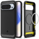 Matinis juodas dėklas Google Pixel 10 Pro XL telefonui "Spigen Rugged Armor Mag Magsafe"