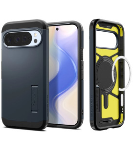 (Metal Slate) dėklas Google Pixel 10 Pro XL telefonui "Spigen Tough Armor MAG Magsafe"
