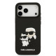 Juodas dėklas Apple iPhone 17 Pro Max telefonui "Karl Lagerfeld 3D Rubber Karl and Choupette Case"