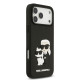 Juodas dėklas Apple iPhone 17 Pro Max telefonui "Karl Lagerfeld 3D Rubber Karl and Choupette Case"