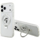 Skaidrus dėklas Apple iPhone 17 Pro Max telefonui "Karl Lagerfeld Ringstand Karl and Choupette MagSafe Case"