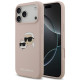 Rožinis dėklas Apple iPhone 17 Pro Max telefonui "Karl Lagerfeld Liquid Silicone Double Heads MagSafe Case"