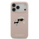 Rožinis dėklas Apple iPhone 17 Pro Max telefonui "Karl Lagerfeld Liquid Silicone Double Heads MagSafe Case"
